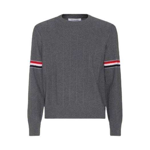 Thom Browne Wool Relaxed Pullover Medium Grey
