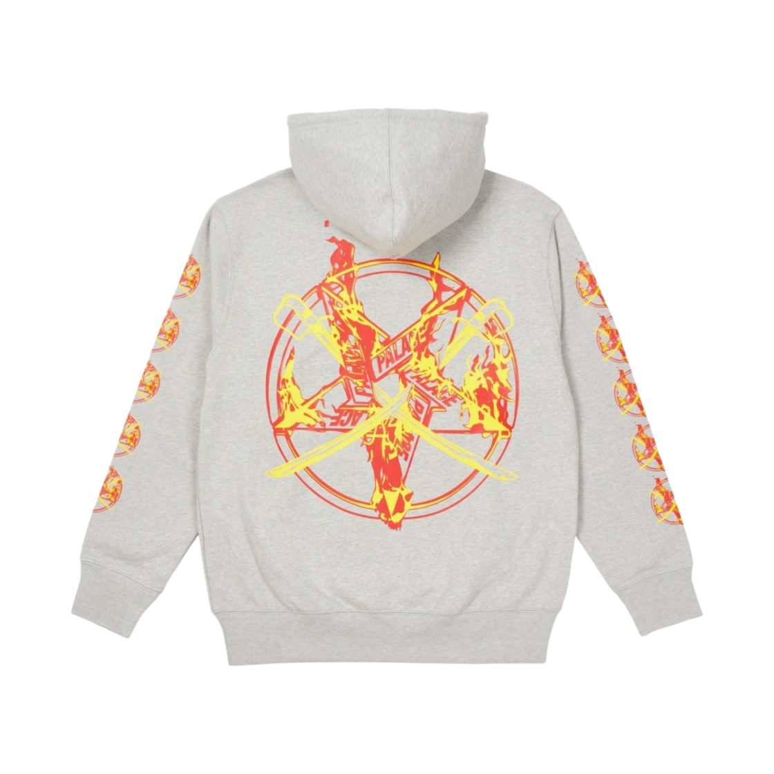 - Palace Flamed Hood Grey Marl - 21FW