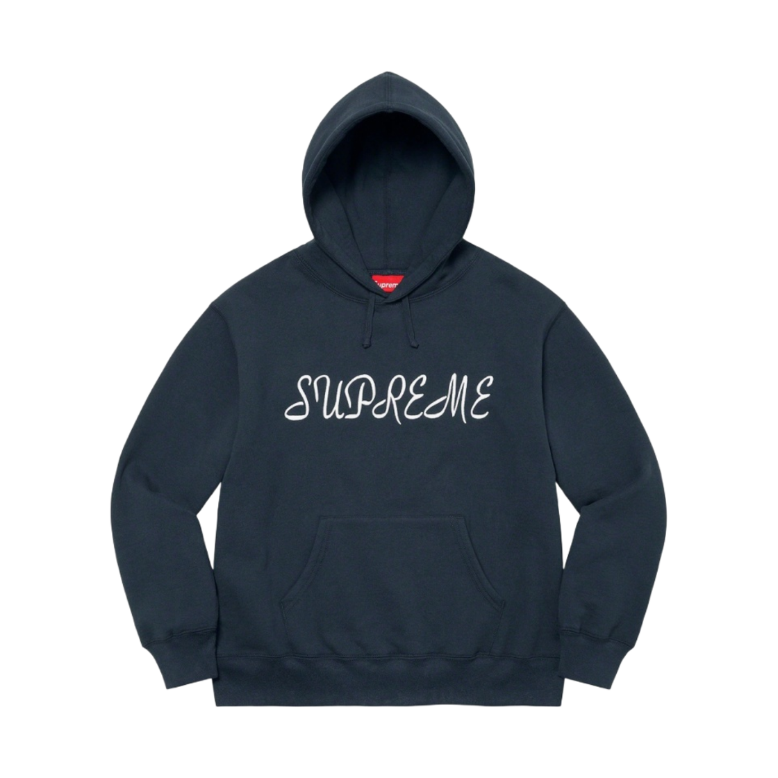 슈프림 스크립트 후드 스웨트셔츠 네이비 - 23SS(Supreme Script Hooded Sweatshirt Navy - 23SS) - 1