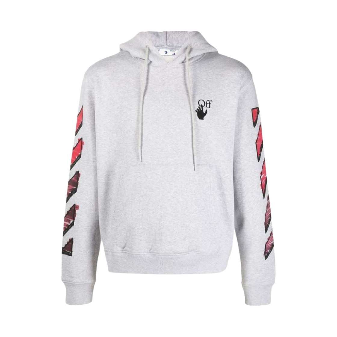 오프화이트 마커 슬림 후드 멜란지 그레이(Off-White Marker Slim Hoodie Melange Grey) - 1