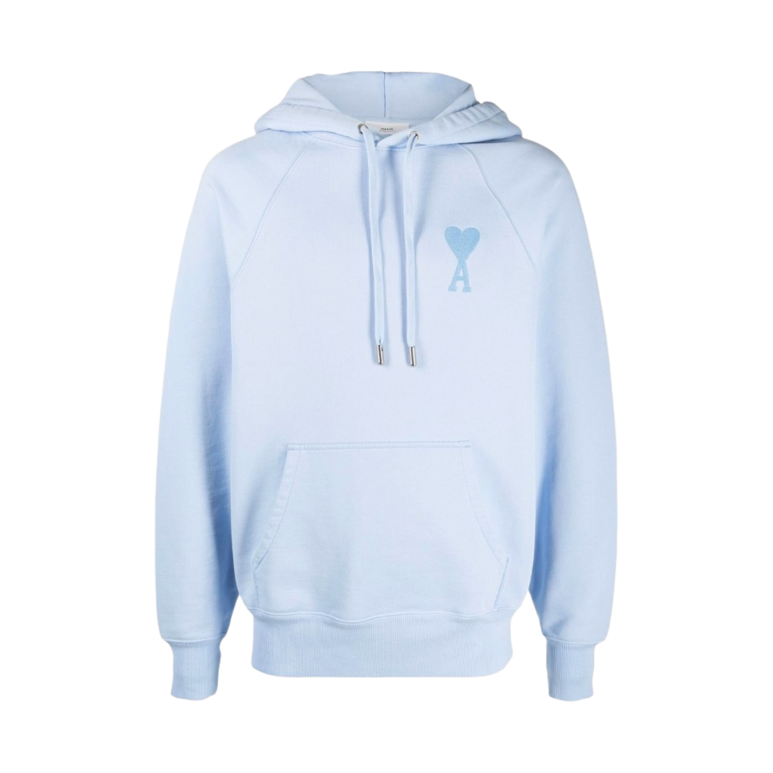 아미 톤온톤 하트 로고 후드 스카이 블루(AMI de Coeur Tone-On-Tone Hoodie Sky Blue) - 1