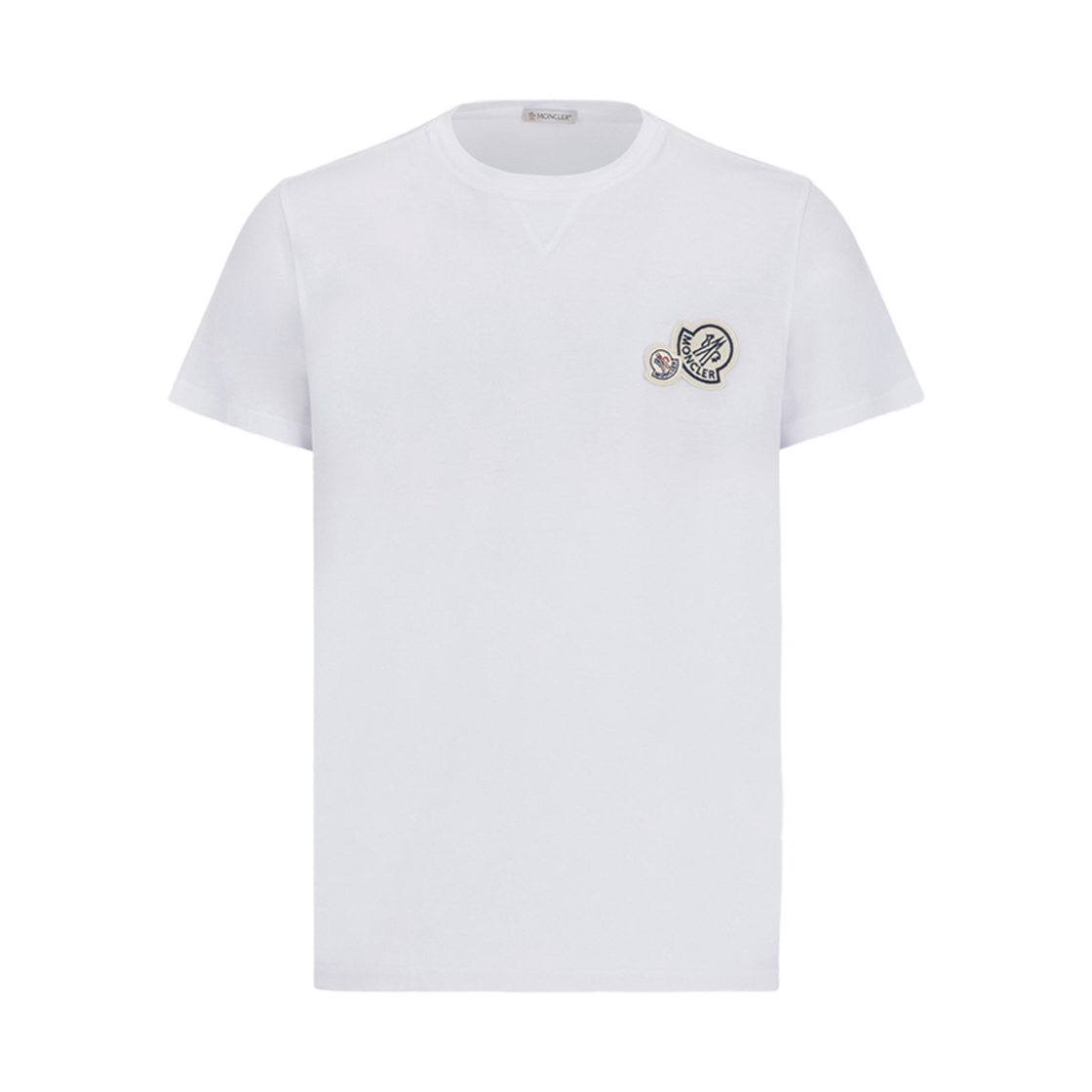 J1-091-8C00058-8390Y-001 Moncler Double Logo Patch T-Shirt Optical White - 24SS