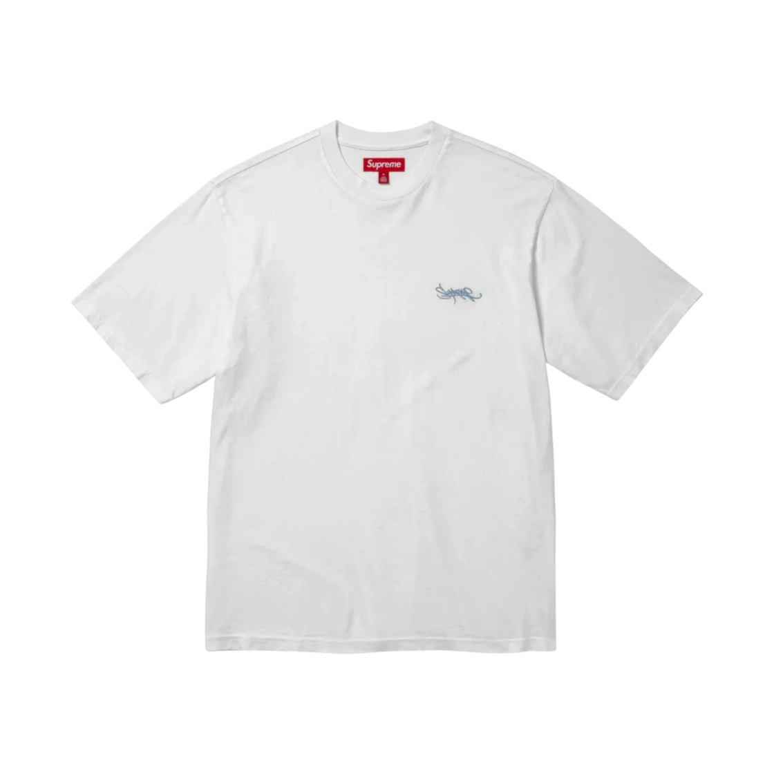 슈프림 워시드 태그 숏슬리브 탑 화이트 - 24SS
