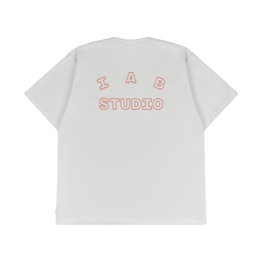 IAB Studio Line Logo T-Shirt White Orange