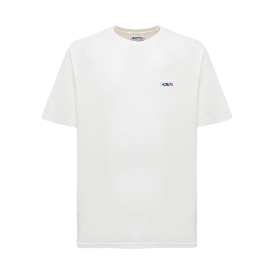 오트리 라벨 코튼 저지 티셔츠 화이트(Autry Label Cotton Jersey T-Shirt White)