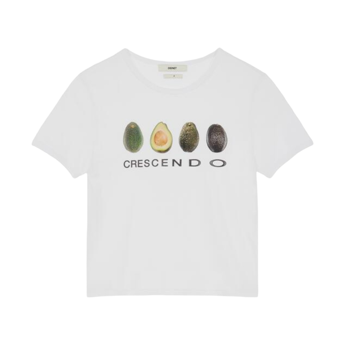 (W) 다이닛 아보카도 젤로 티셔츠 화이트((W) Deinet Avocado Jello T-Shirts in White)