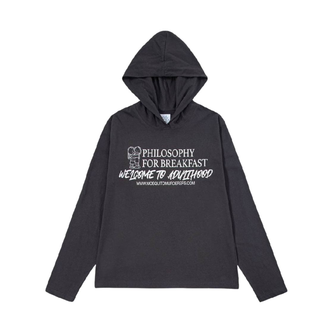 모스키토 머더러스 필로소피 포 브랙퍼스트 웰컴 투 어덜트후드 후디드 롱슬리브(Mosquito Murderers Philosophy For Breakfast Welcome To Adulthood Hooded LS T-Shirt) - 1
