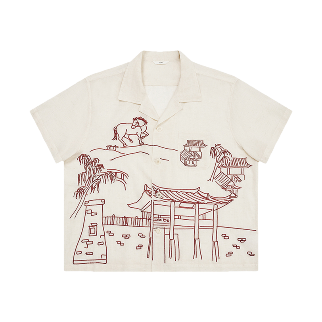 에스티유 히스토릭 사이트 엠브로더리 셔츠 아이보리