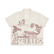STU Historic Site Embroidery Shirt Ivory