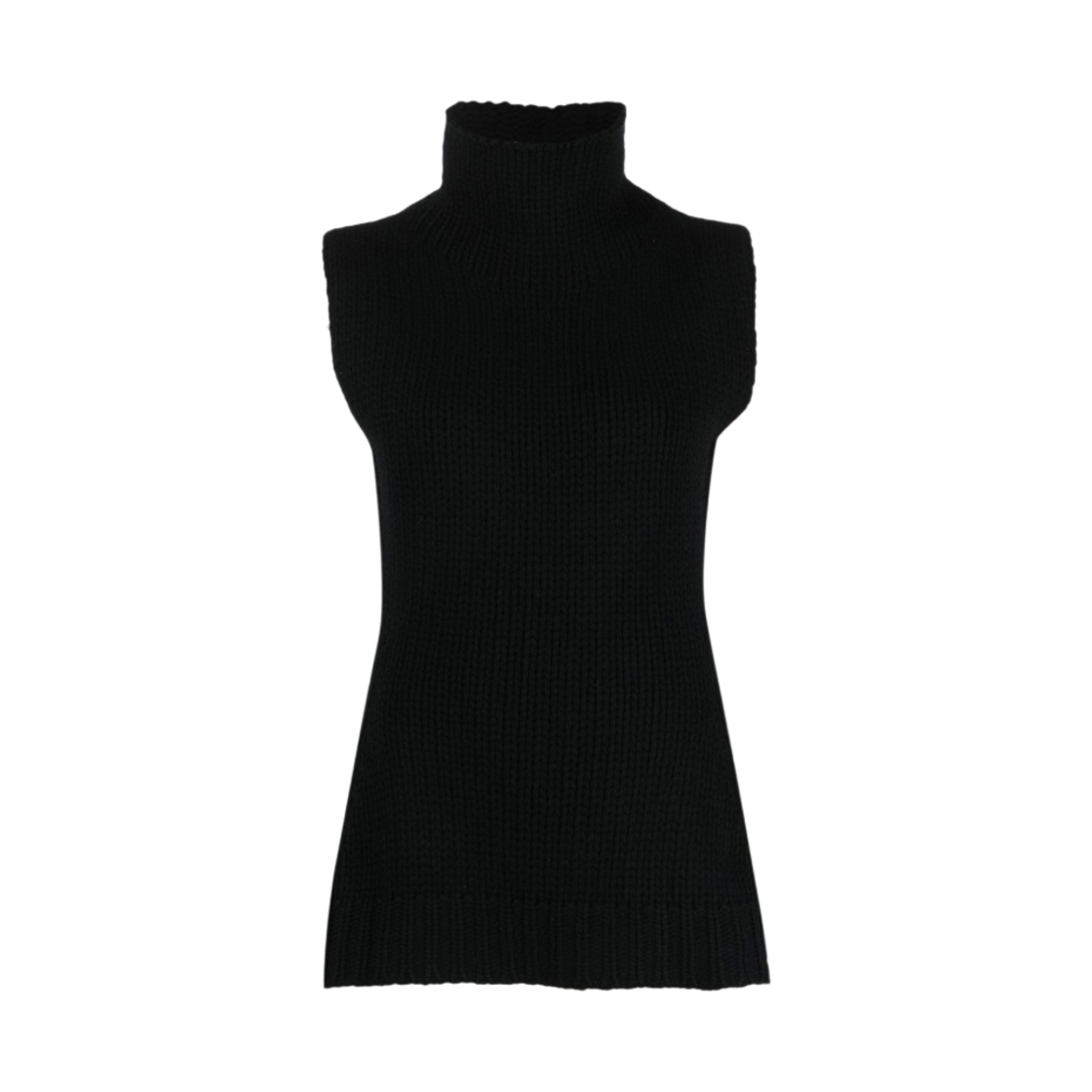 (W) 질 샌더 백리스 메리노 울 탑 블랙((W) Jil Sander Backless Merino Wool Top Black) - 1