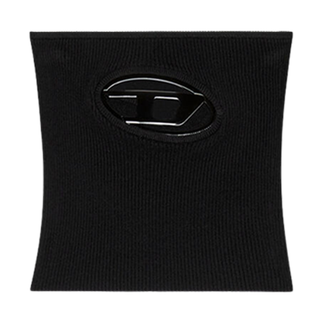 (W) 디젤 방도 탑 오발 D 플라크 블랙((W) Diesel Bandeau Top with Oval D Plaque Black) - 1