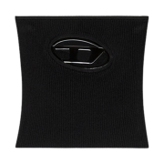 (W) Diesel Bandeau Top with Oval D Plaque Black