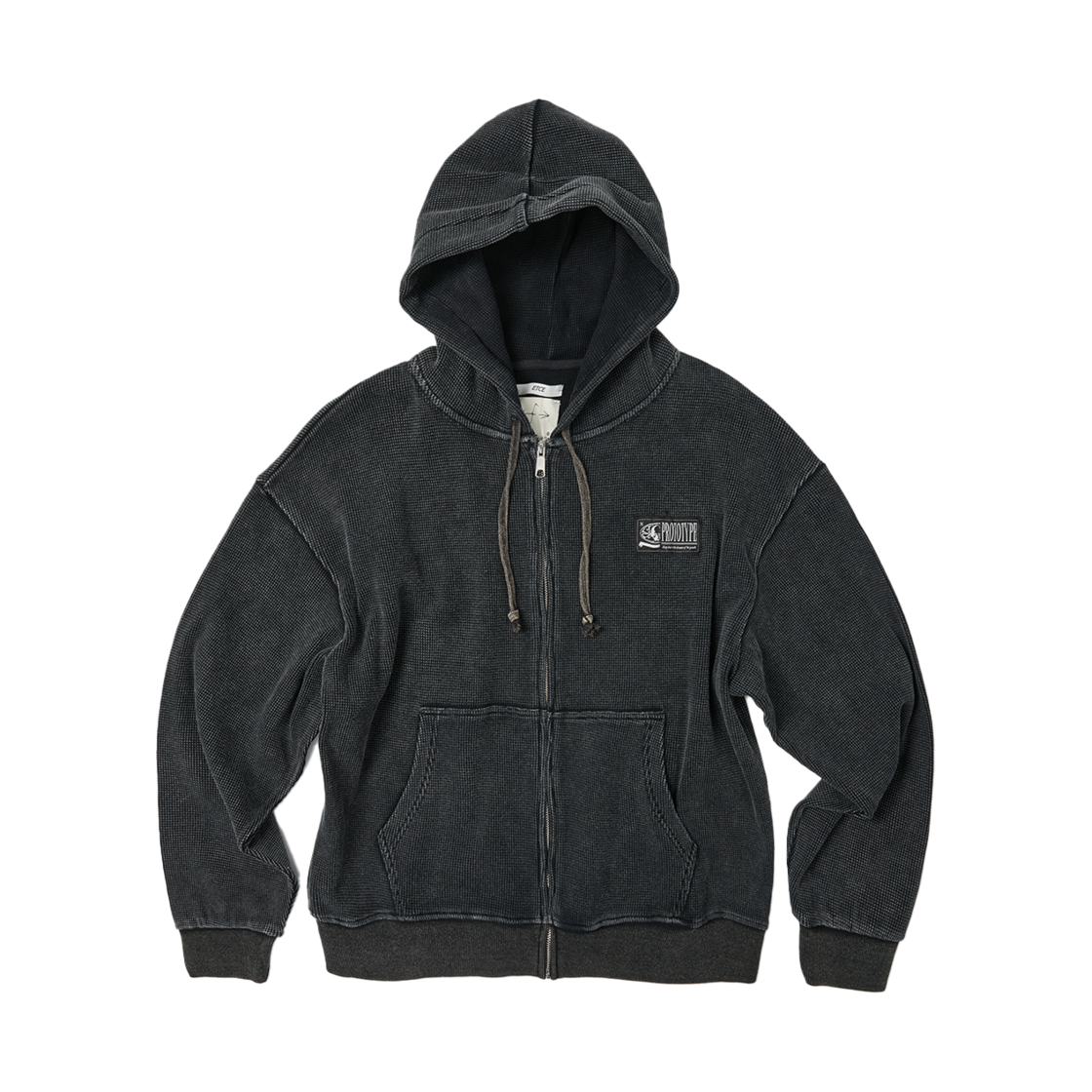 이티씨이 프로토타입 와플 후드 집업 차콜(ETCE Prototype Waffle Hoodie Zip Up Charcoal) - 1