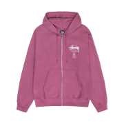 Stussy World Tour Zip Hoodie Berry 2024