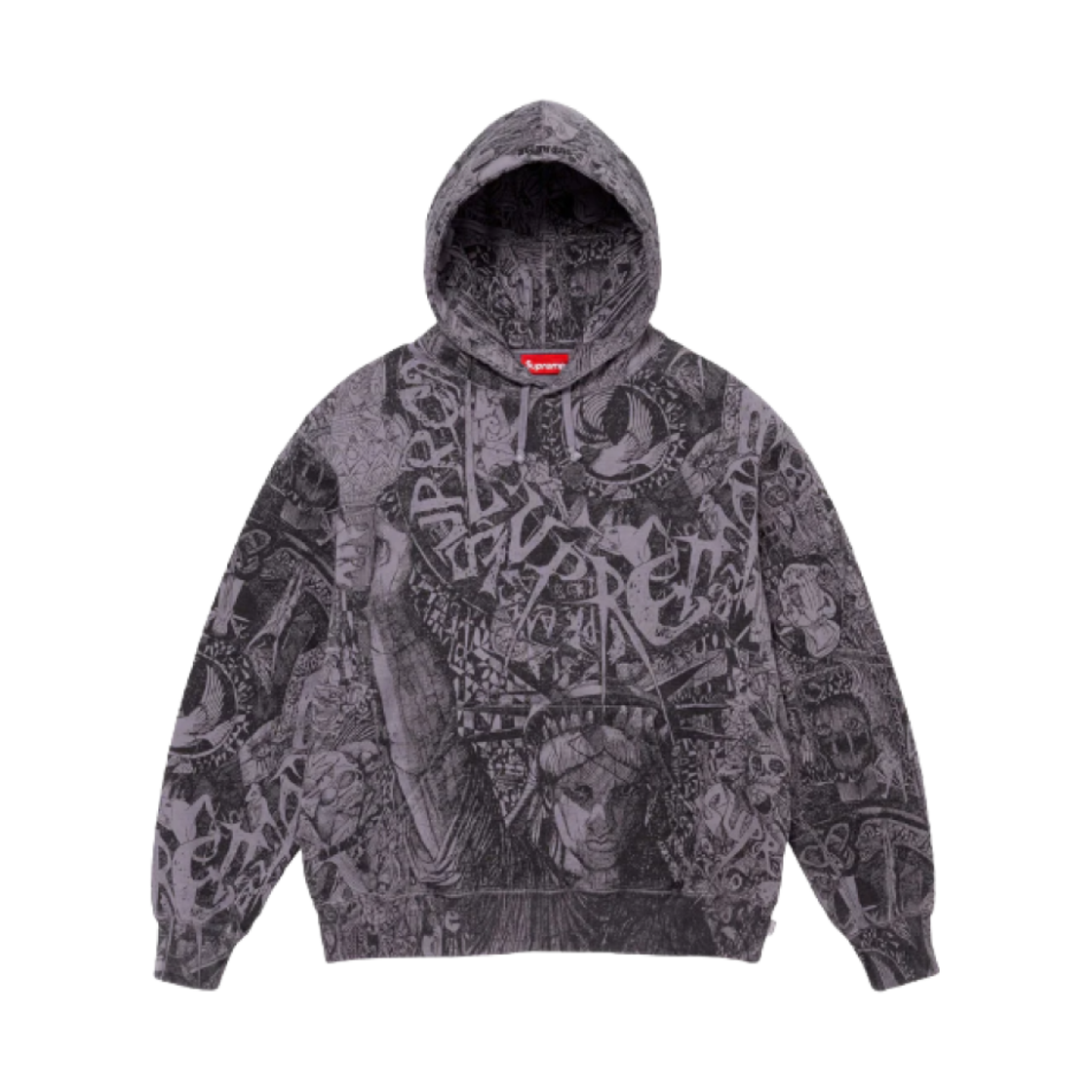 - Supreme Liberty Hooded Sweatshirt Dusty Purple - 24FW
