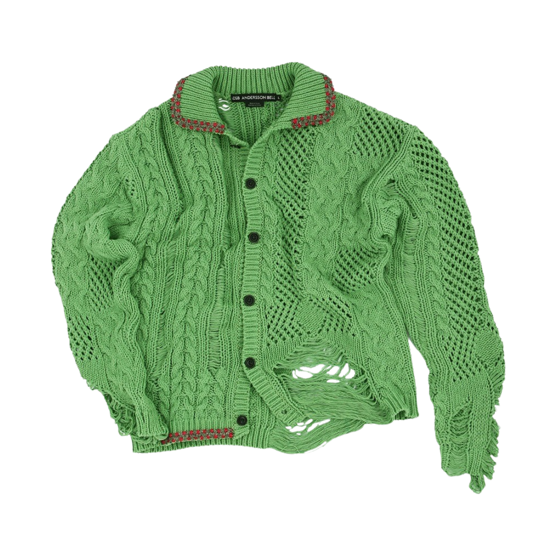 [KREAM 단독] ADSB 앤더슨벨 소바쥬 코튼 가디건 그린([KREAM 단독] ADSB Andersson Bell Sauvage Cotton Cardigan Green)