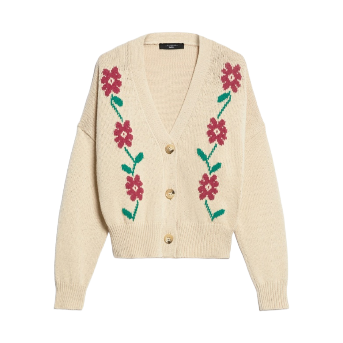 (W) 위켄드 막스마라 테울라다 코튼 가디건 베이지((W) Weekend Max Mara Teulada Cotton Cardigan Beige) - 1