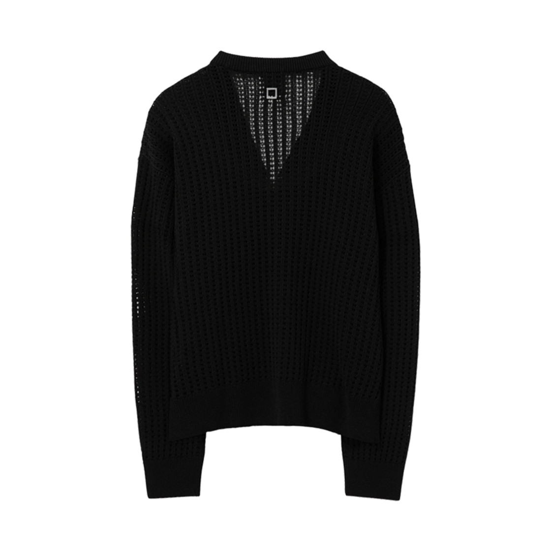 우영미 넷팅 브이넥 가디건 블랙 - 25SS(Wooyoungmi Netting V-Neck Cardigan Black - 25SS) - 2