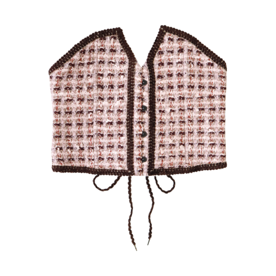 (W) 캐피탈 팬시 트위드 코르셋 핑크((W) Kapital Fancy Tweed Corset Pink) - 1