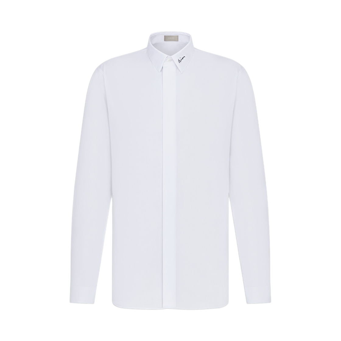 디올 셔츠 디올 자수 화이트 포플린