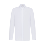 Dior Shirt With Dior Embroidery White Poplin