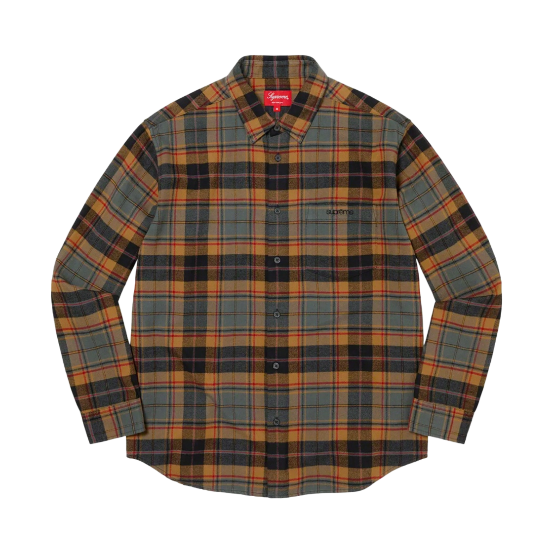 슈프림 플래드 플란넬 셔츠 블랙 - 22FW
