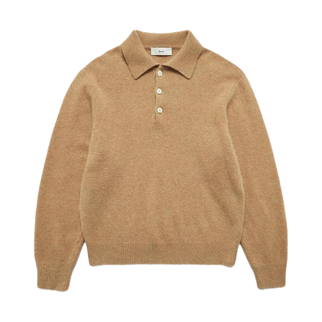 던스트 칼라드 베이비 알파카 스웨터 소프트 카멜(Dunst Collared Baby Alpaca Sweater Soft Camel)
