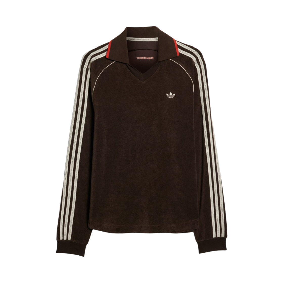 아디다스 x 웨일스 보너 타월 롱 슬리브 다크 브라운 - US 사이즈(Adidas x Wales Bonner Towel Long Sleeve Dark Brown - US Sizing)