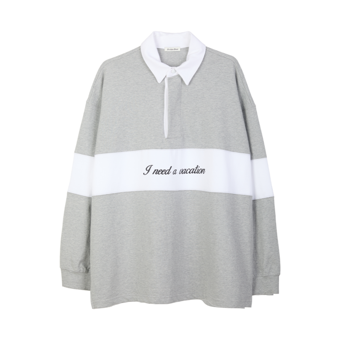 BB25LT006GR Broken Beat Pk Collar Shirt Grey - 대표 이미지 #1