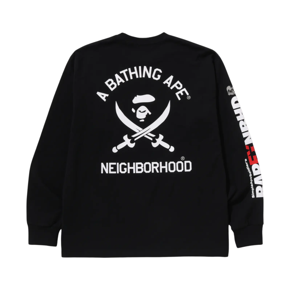 베이프 x 네이버후드 롱슬리브 티셔츠 블랙(BAPE x Neighborhood L/S T-Shirt Black) - 2