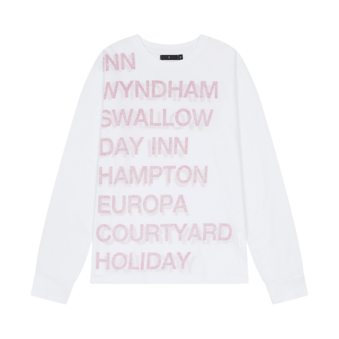 saf0016 Safarispot Highway Inn LS T-Shirt White Red