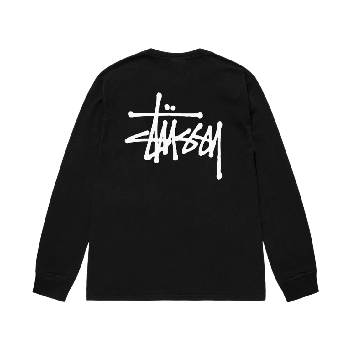스투시 베이직 스투시 피그먼트 다이드 롱슬리브 티셔츠 블랙 2023(Stussy Basic Stussy Pigment Dyed LS T-Shirt Black 2023)