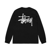 Stussy Basic Stussy Pigment Dyed LS T-Shirt Black 2023