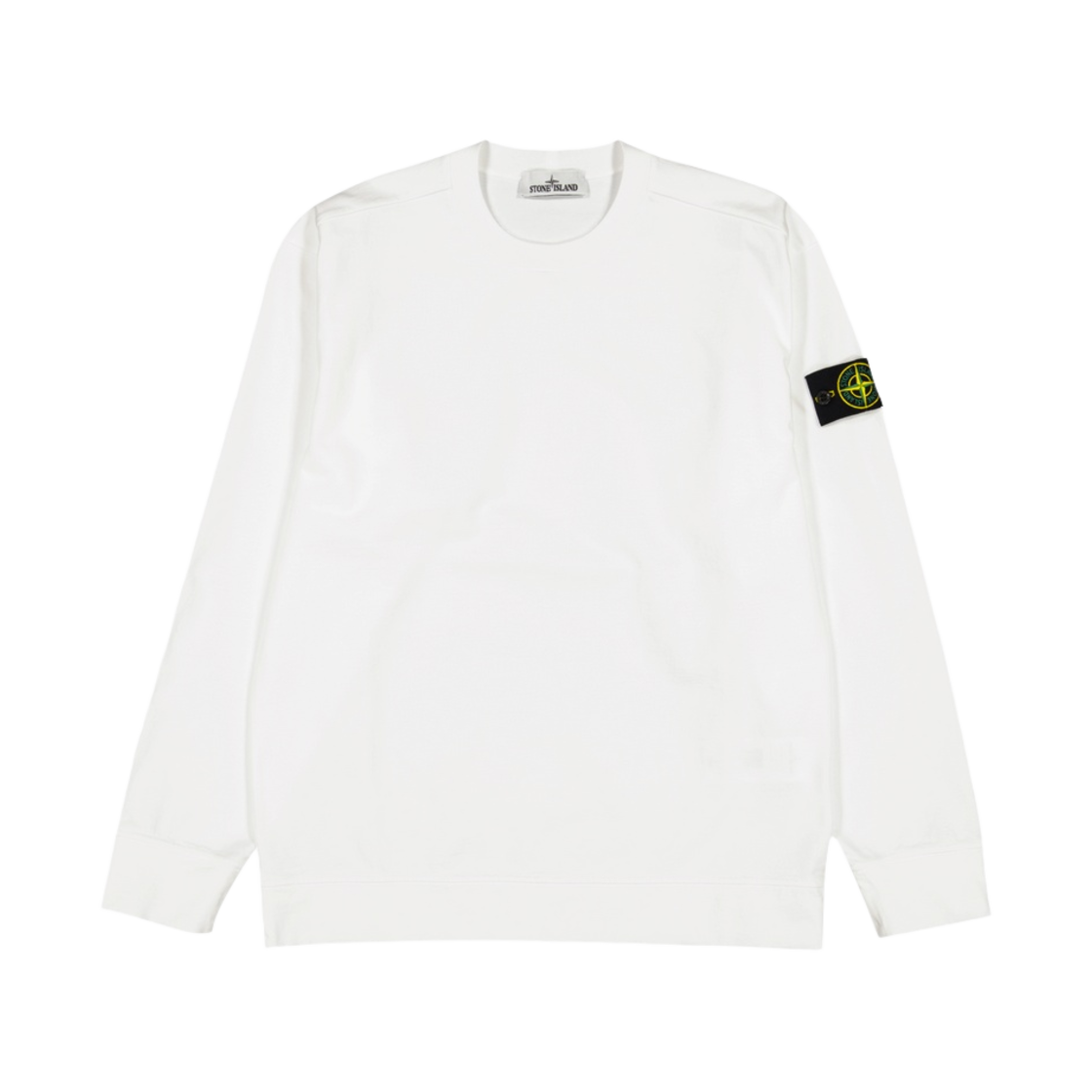 스톤 아일랜드 63750 가먼트 다이드 헤비 코튼 롱슬리브 티셔츠 화이트 - 22SS