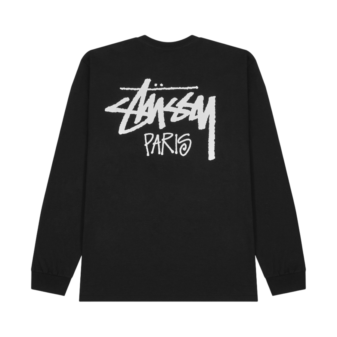 스투시 스탁 파리 롱슬리브 티셔츠 블랙(Stussy Stock Paris LS T-Shirt Black)