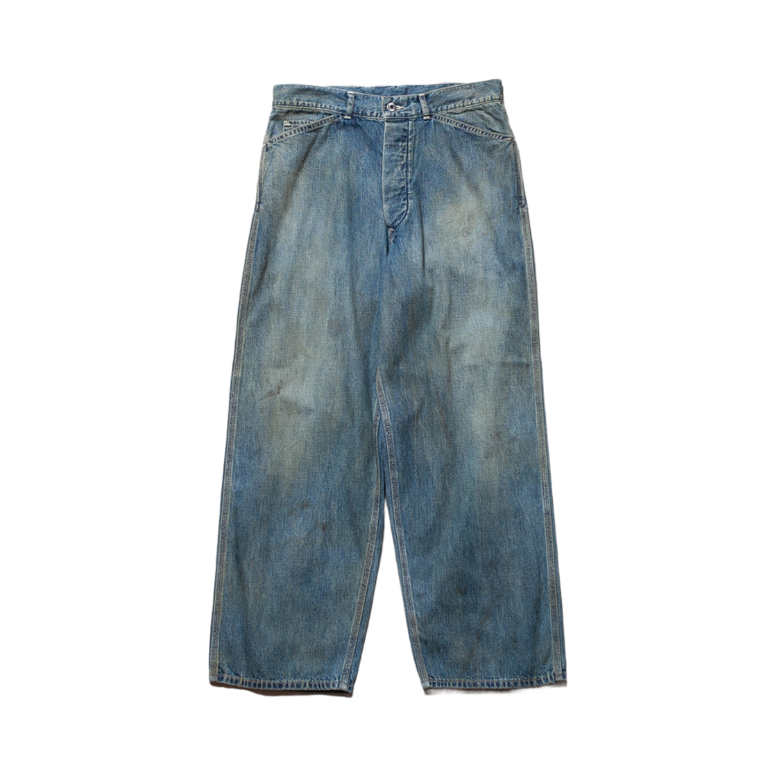 아프레쎄 빈티지 밀리터리 데님 트라우저 인디고 - 24FW(A.Presse Vintage Military Denim Trousers Indigo - 24FW) - 1