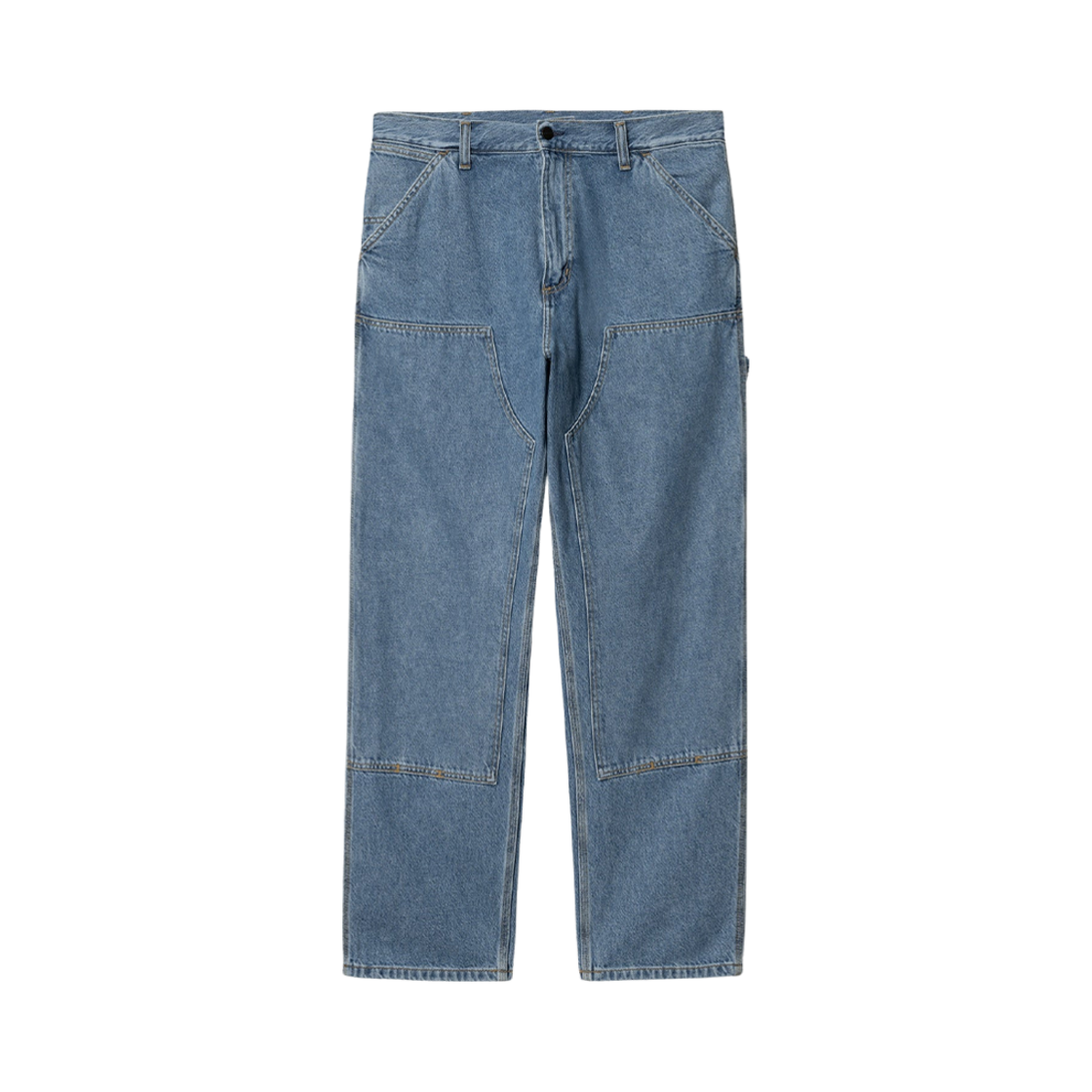 칼하트 WIP 페어필드 데님 더블 니 팬츠 블루 헤비 스톤 워시