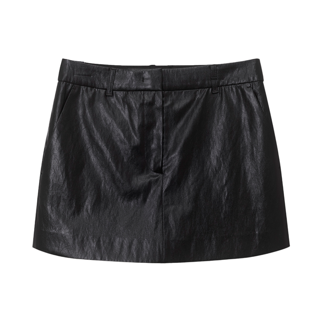UDSK5A215BK Dunst Micro Mini Vegan Leather Skirt Leather Black