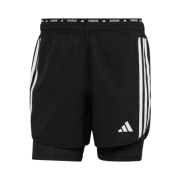 Adidas Own The Run 3-Stripes 2-in-1 Shorts Black - KR Sizing
