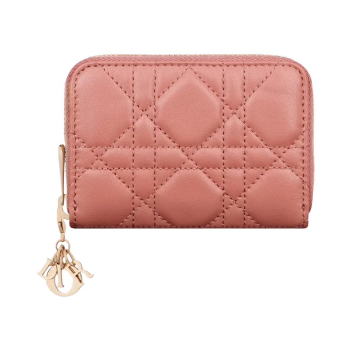 디올 스몰 레이디 보야저 코인 지갑 까나쥬 램스킨 이터리얼 핑크(Dior Small Lady Voyageur Coin Purse Cannage Lambskin Ethereal Pink) - 1