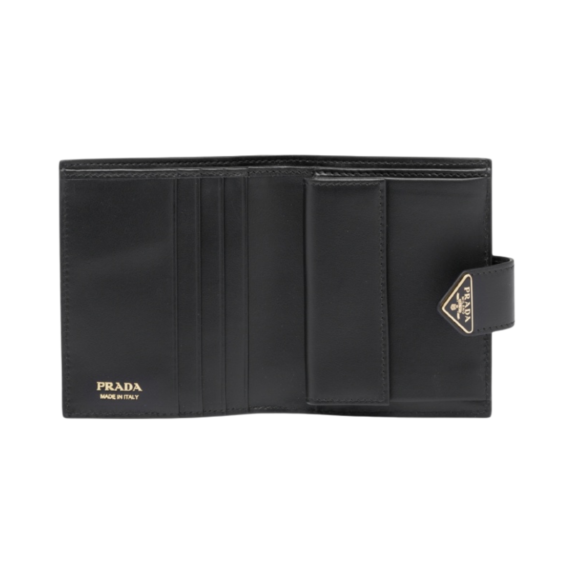 프라다 사피아노 스무스 레더 반지갑 블랙(Prada Small Saffiano Smooth Leather Wallet Black) - 2