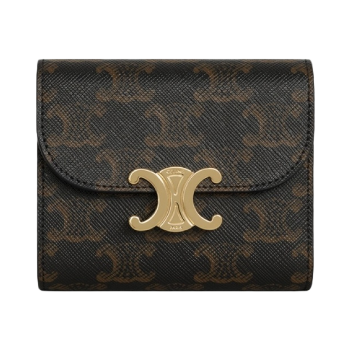 10D782CQH-04LU Celine Small Wallet Triomphe in Triomphe Canvas Tan - 대표 이미지 #1