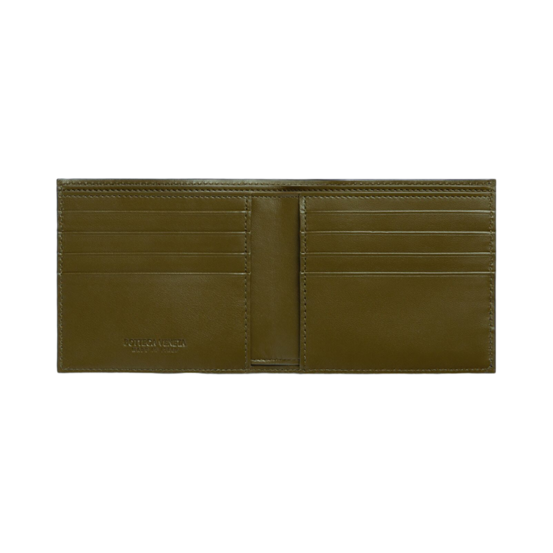 보테가 베네타 인트레치아토 반지갑 쉐도우 올리브 오일(Bottega Veneta Intrecciato Bi-Fold Wallet Shadow Olive Oil) - 2