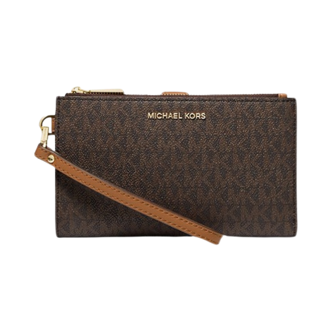 34F1GJ6W4B200 Michael Kors Jet Set Logo Smartphone Wallet Brown