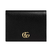 Gucci GG Marmont Leather Card Case Wallet Black