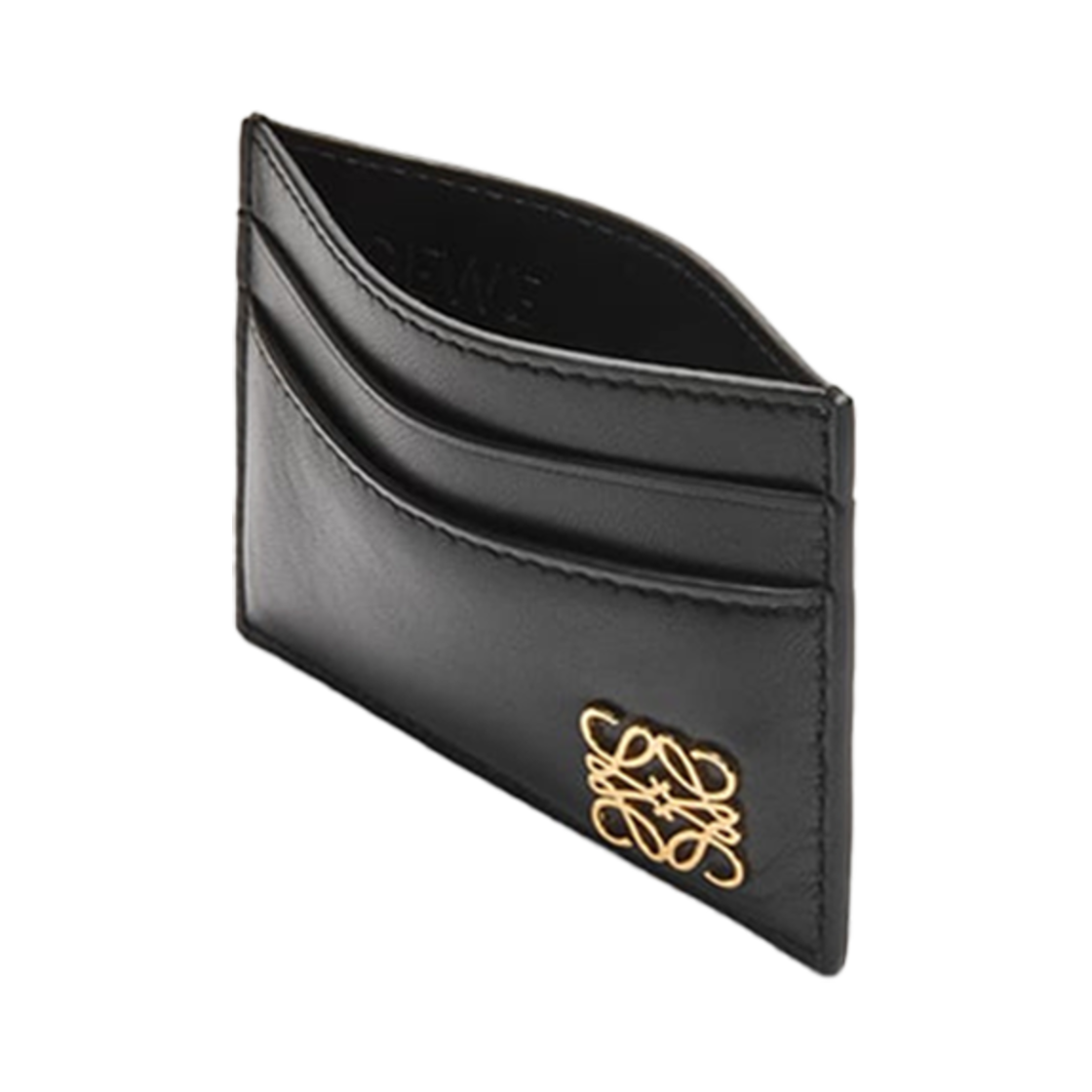 로에베 퍼퍼 아나그램 플레인 카드 홀더 인 샤이니 나파 카프스킨 블랙(Loewe Puffer Anagram Plain Card Holder In Shiny Nappa Calfskin Black) - 2