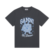 (W) Ganni Relaxed Dream Bunny T-Shirt Volcanic Ash