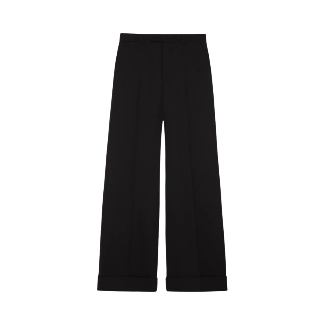 구찌 텍스쳐 개버딘 와이드 레그 팬츠 블랙(Gucci Textured Gabardine Wide Leg Pants Black) - 1