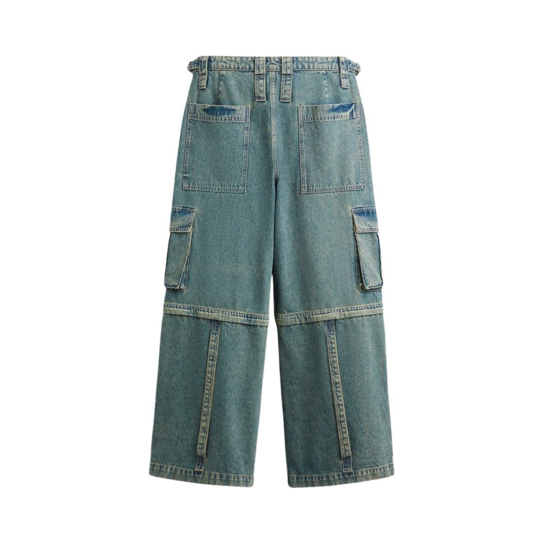 자라 카고 디테처블 진 블루 그린(Zara Cargo Detachable Jeans Blue Green) - 2