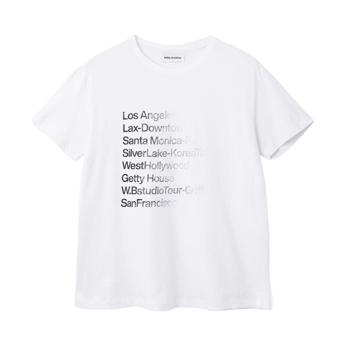 밀로 아카이브 페이디드 로스 앤젤리스 티셔츠 화이트